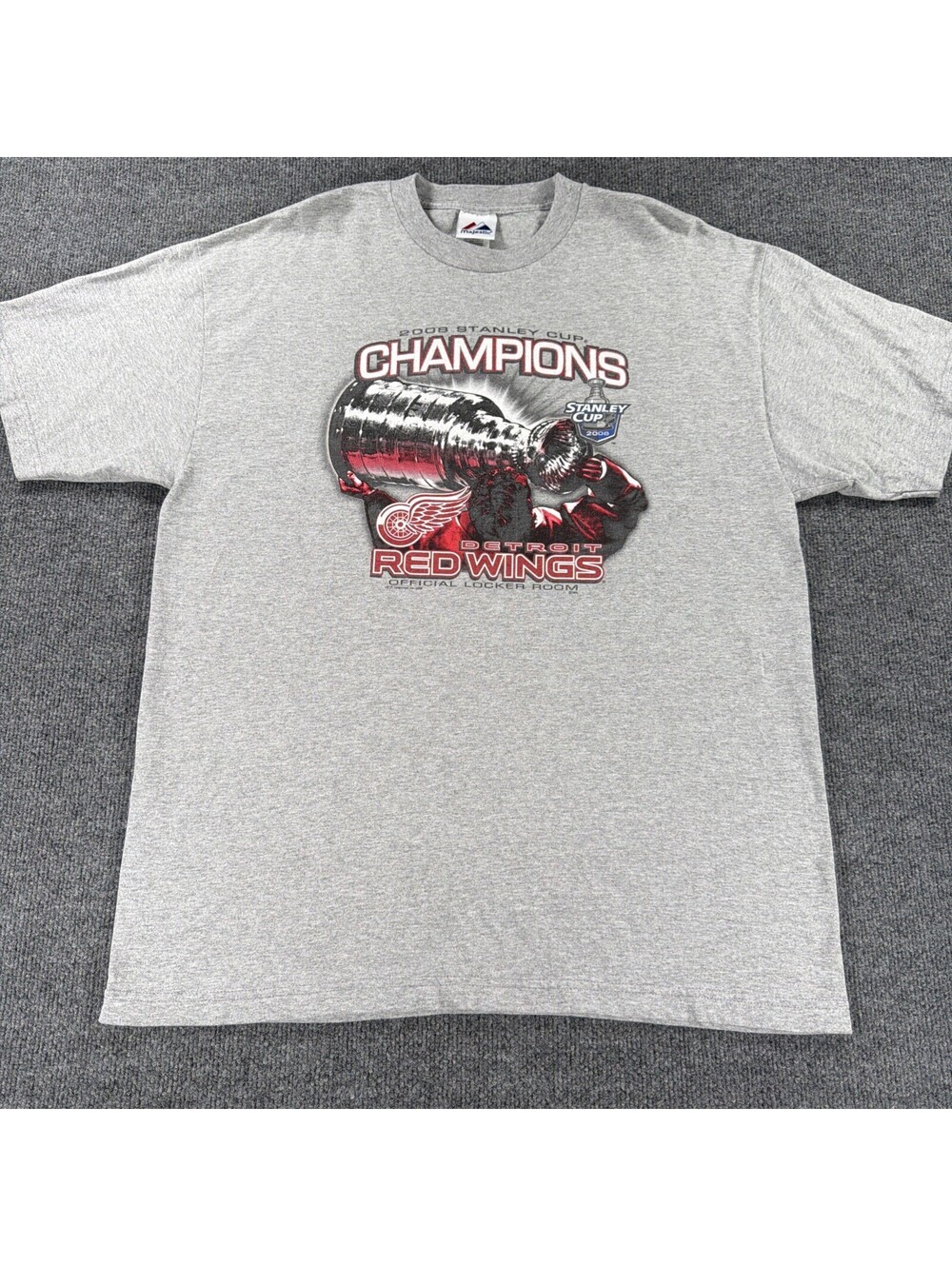 Vintage Y2K 2008 Detroit Red Wings Shirt Stanley Cup Champions NHL Tee-XL